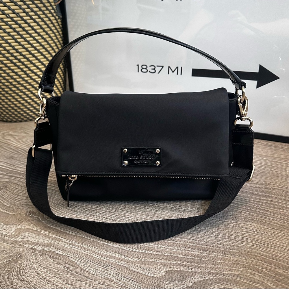 [PZ001] NWOT KATE SPADE NYLON WILSON ROAD MIRI BAG IN BLACK